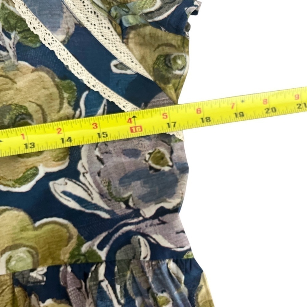 NEW Pinch Where You Go Navy Blue Floral Dress Size Medium - Picture 9 of 9